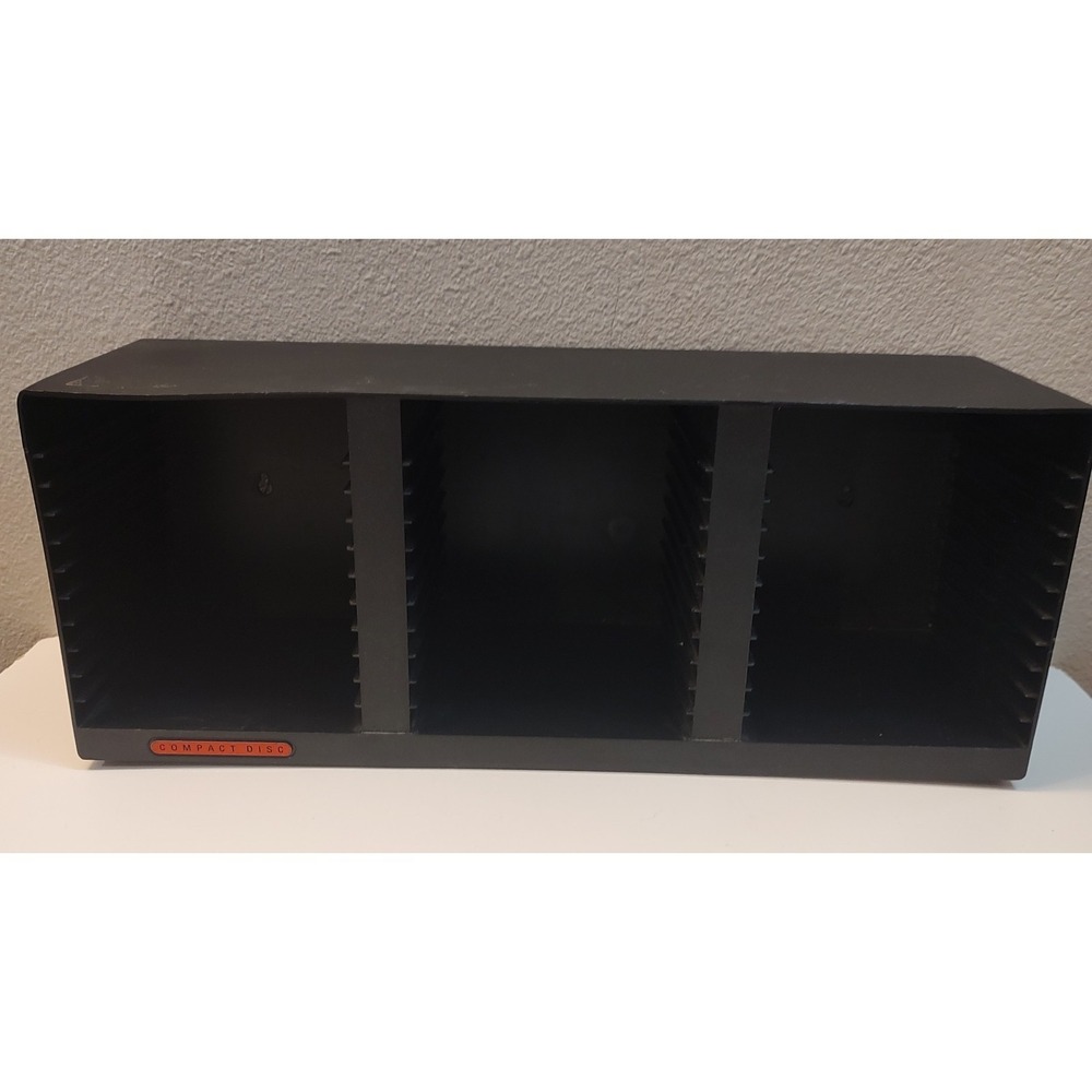 Vintage Laserline CD 30/36 Compact Disc Storage Holder Black Wall Mounted Retro
